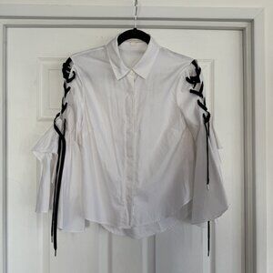 Jonathan Simkhai lace up button up top